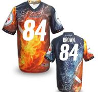Pittsburgh Steelers #84 BROWN Men's Stitched NFL Elite Fanatical Version Jersey