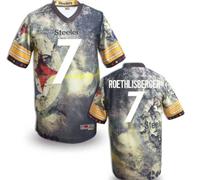 Pittsburgh Steelers #7 ROETHLISBERGER Men's Stitched NFL Elite Fanatical Version Jersey (9)