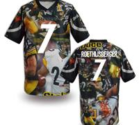 Pittsburgh Steelers #7 ROETHLISBERGER Men's Stitched NFL Elite Fanatical Version Jersey (7)