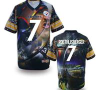 Pittsburgh Steelers #7 ROETHLISBERGER Men's Stitched NFL Elite Fanatical Version Jersey (2)