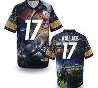 Pittsburgh Steelers #17 WALLACE Men's Stitched NFL Elite Fanatical Version Jersey (2)