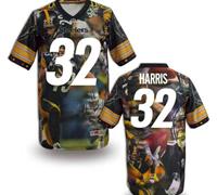 Pittsburgh Steelers #32 HARRIS Men's Stitched NFL Elite Fanatical Version Jersey (5)