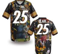 Pittsburgh Steelers #25 CLARK Men's Stitched NFL Elite Fanatical Version Jersey (5)