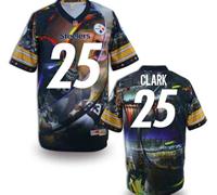 Pittsburgh Steelers #25 CLARK Men's Stitched NFL Elite Fanatical Version Jersey (2)