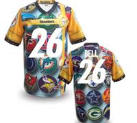 Pittsburgh Steelers #26 BELL Men's Stitched NFL Elite Fanatical Version Jersey (8)