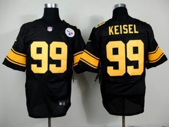 Nike Steelers #99 Brett Keisel Black(Gold No.) Men's Stitched NFL Elite Jersey