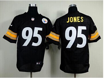New Pittsburgh Steelers #95 Jarvis Jones Black Team Color NFL Elite Jersey