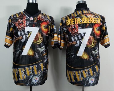 Pittsburgh Steelers #7 Ben Roethlisberger fashion Elite Fanatical Version Jersey