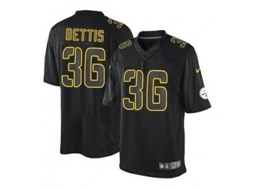 NEW jerseys pittsburgh steelers #36 bettis black(Impact Limited)
