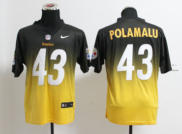 2013 NFL New Pittsburgh Steelers 43 Troy Polamalu Drift Fashion II Elite Jerseys