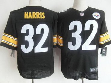 NEW NFL Pittsburgh Steelers 32 Franco Harris Black Jerseys(Elite)