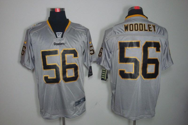 NEW NFL Pittsburgh Steelers 56 LaMarr Woodley Lights Out Grey Jerseys(Elite)