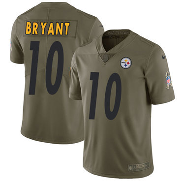 Nike Steelers #10 Martavis Bryant Olive Men's Stitched NFL Limited 2017 Salute to Service Jersey