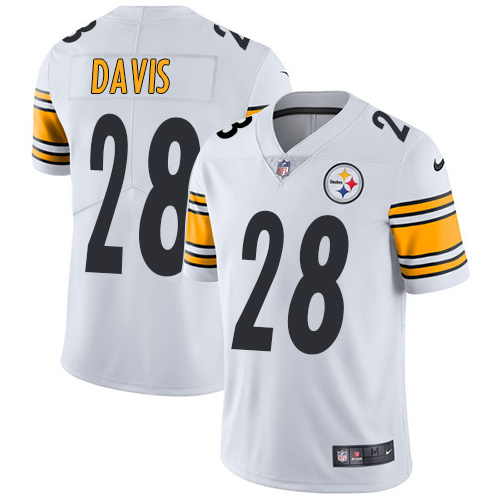 Nike Steelers #28 Sean Davis White Men's Stitched NFL Vapor Untouchable Limited Jersey