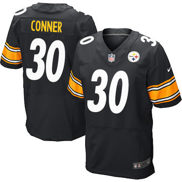 Nike Steelers #30 James Conner Black Team Color Men's Stitched NFL Elite Jersey