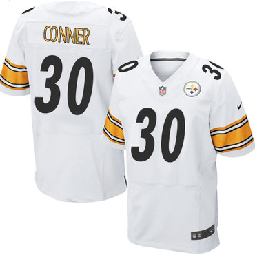 Nike Steelers #30 James Conner White Men's Stitched NFL Elite Jersey