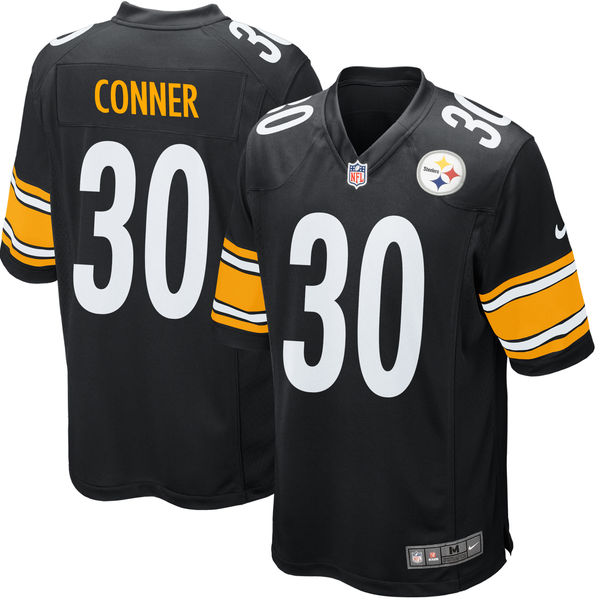2017 Draft Pick Men's Nike Pittsburgh Steelers James Conner Elite Black Jersey