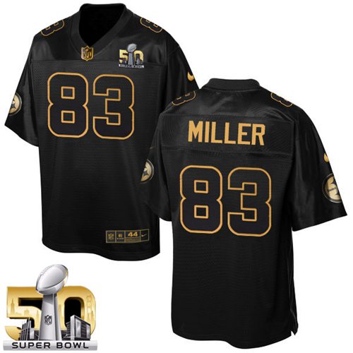 Nike Steelers #83 Heath Miller Black Men's Stitched NFL Elite Pro Line Gold Collection Jersey