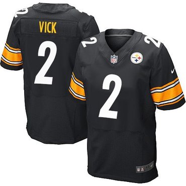 New Pittsburgh Steelers #2 Michael Vick Black Team Color NFL Elite Jersey