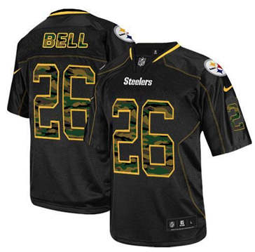 Nike Pittsburgh Steelers #26 Le'Veon Bell Black NFL Elite Camo Fashion Jersey