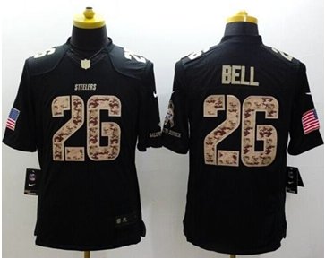 New Pittsburgh Steelers #26 Le'Veon Bell Black NFL Limited Salute to Service jersey