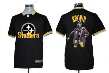 NEW Pittsburgh Steelers 84 Antonio Brown Team ALL-Star Fashion Jerseys