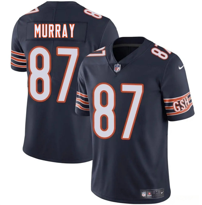 Men's Chicago Bears #87 Jordan Murray Navy 2025 Vapor Stitched Football Jersey