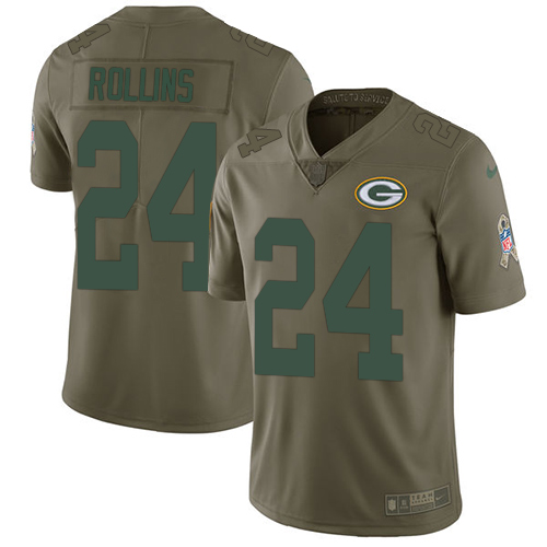 Nike Packers #24 Quinten Rollins Olive Men's Stitched NFL Limited 2017 Salute To Service Jersey