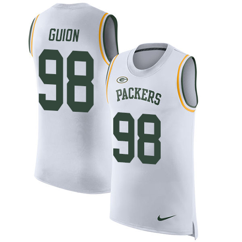 Nike Packers #98 Letroy Guion White Men's Stitched NFL Limited Rush Tank Top Jersey