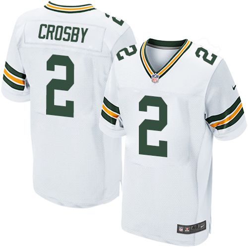 Nike Packers #2 Mason Crosby White Men's Stitched NFL Elite Jersey - 副本