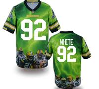 Green Bay Packers #92 WHITE Men's Stitched NFL Elite Fanatical Version Jersey (2)