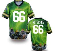 Green Bay Packers #66 NITSCHKE Men's Stitched NFL Elite Fanatical Version Jersey (2)