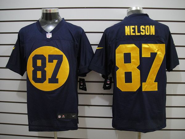 2012 NEW NFL Green Bay Packers 87 Jordy Nelson Blue Jerseys (Elite)
