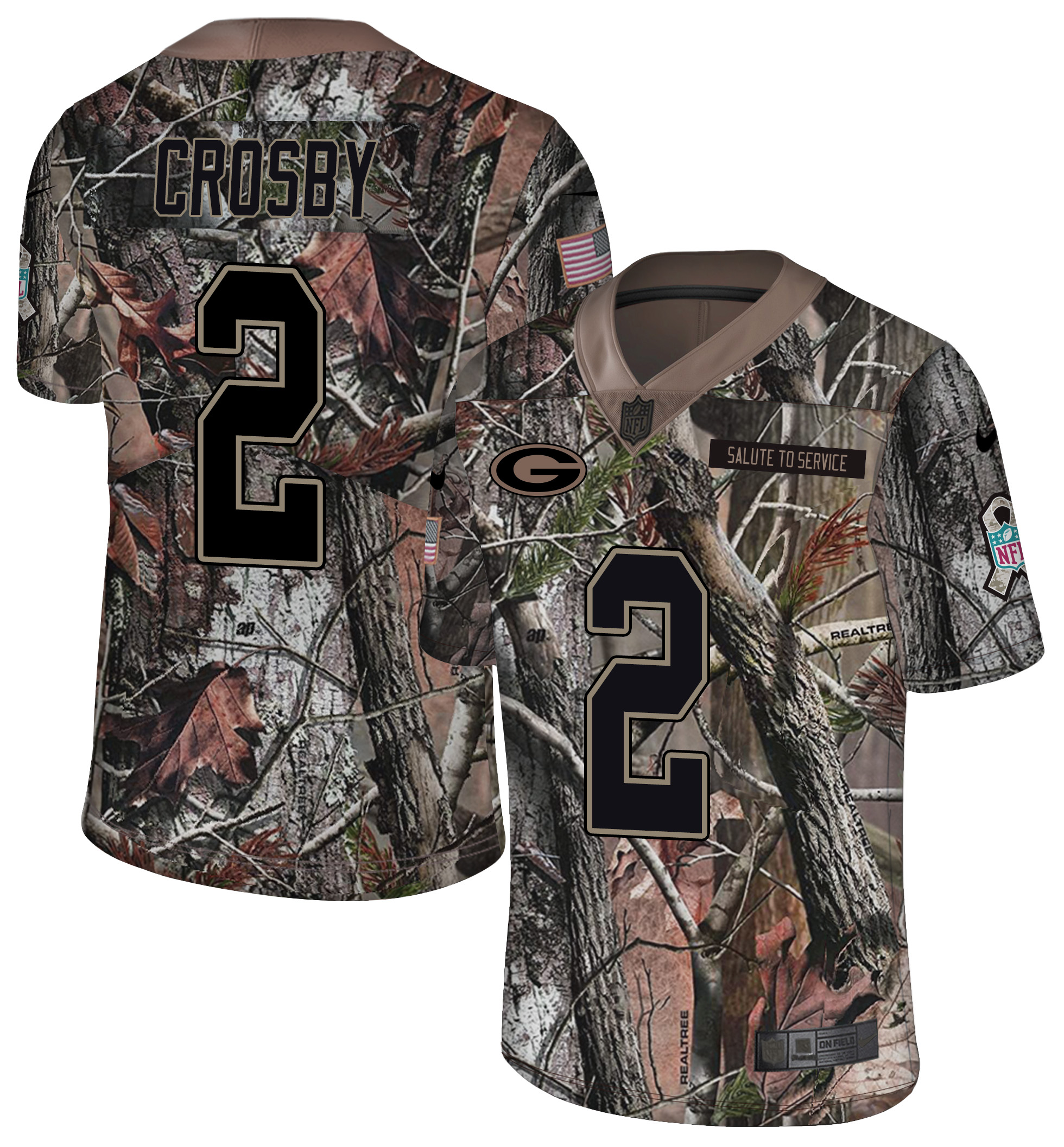 Nike Packers 2 Mason Crosby Camo Rush Limited Jersey