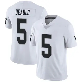Men's Las Vegas Raiders #5 Divine Deablo Vapor Limited White Jersey_副本