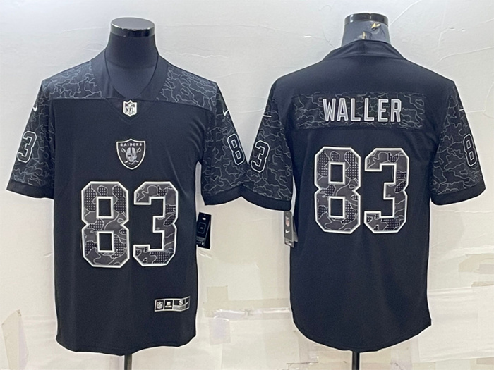 Men's Las Vegas Raiders #83 Darren Waller Black Reflective Limited Stitched Football Jersey
