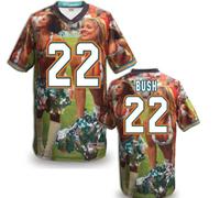 Miami Dolphins #22 BUSH Men's Stitched NFL Elite Fanatical Version Jersey (5)