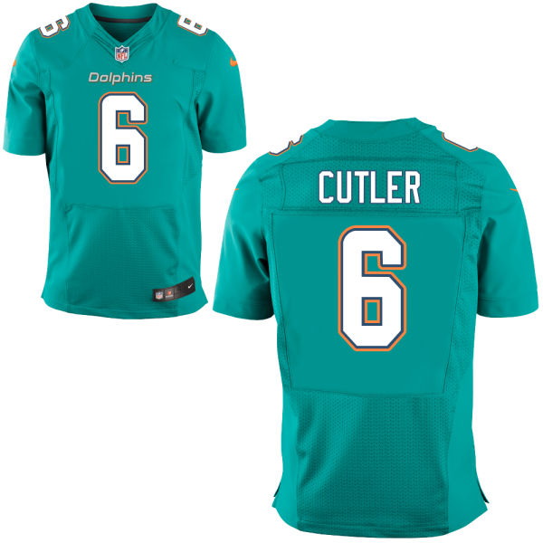 Nike Dolphins 6 Jay Cutler Aqua Elite Jersey