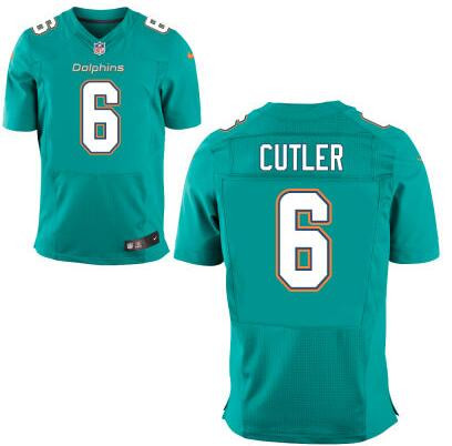 Nike Dolphins #6 Jay Cutler Aqua Green Team Color Men's Stitched NFL New Elite Jersey