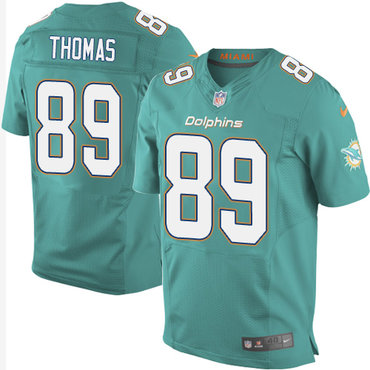 Nike Dolphins #89 Julius Thomas Aqua Green Team Color Men's Stitched NFL New Elite Jersey