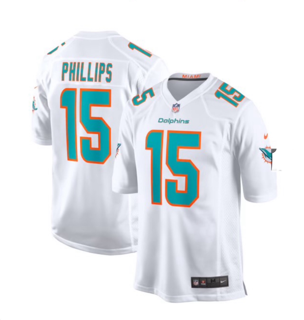 Women Miami Dolphins #15 Jaelan Phillips white Vapor limited jersey