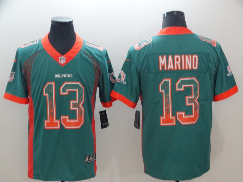 Nike Dolphins 13 Dan Marino Aqua Drift Fashion Limited Jersey