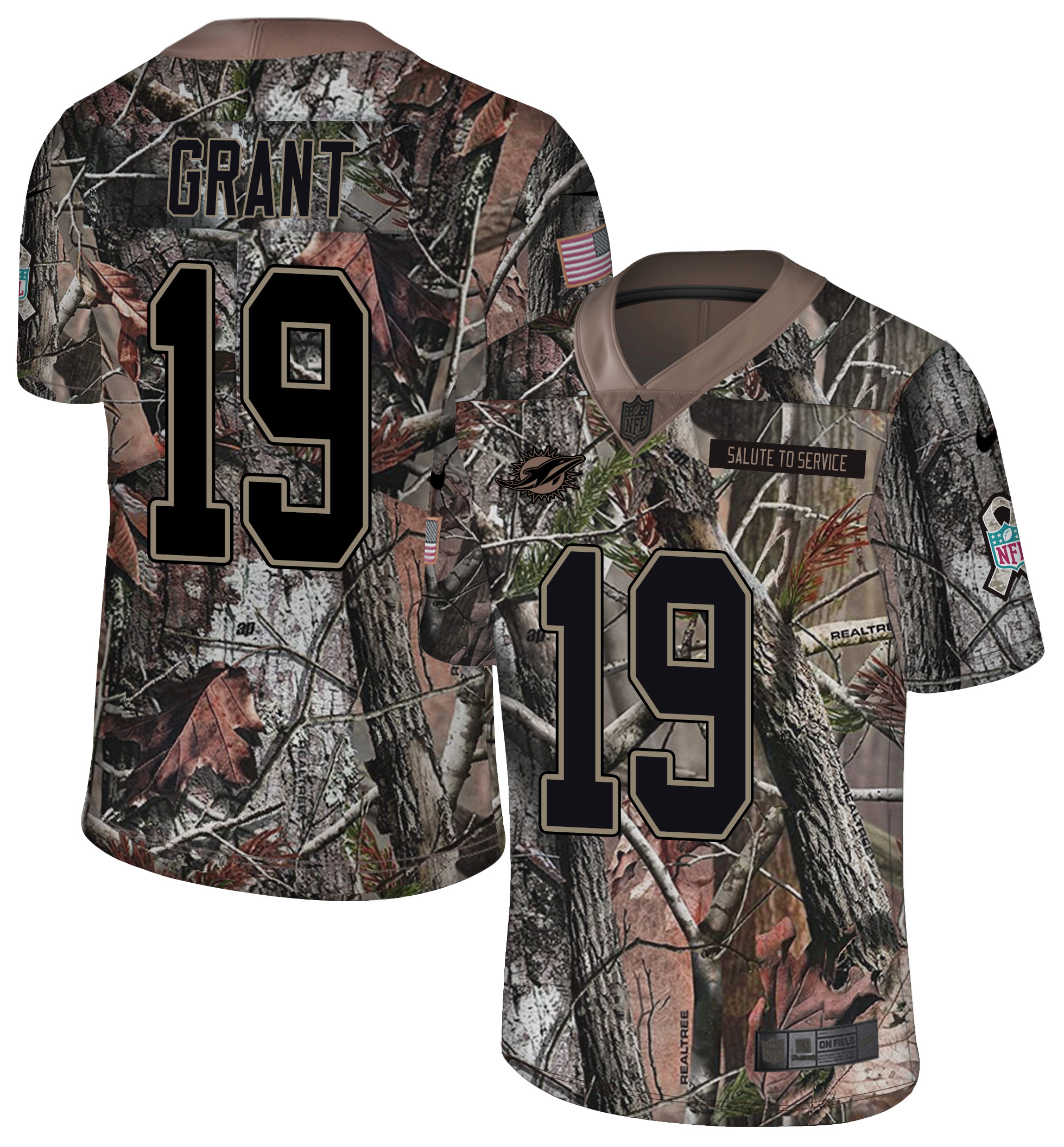 Nike Dolphins 19 Jakeem Grant Camo Rush Limited Jersey