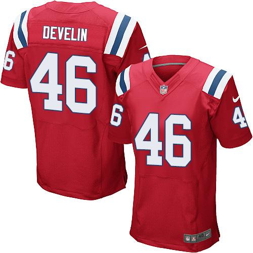Nike Patriots #46 James Develin Red Alternate Men's Stitched NFL Elite Jersey