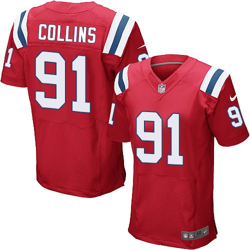 Nike Patriots #91 Jamie Collins Red Alternate Men's Stitched NFL Elite jerseys