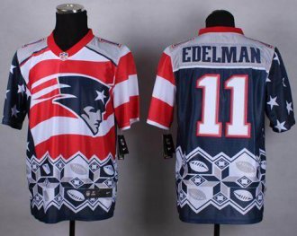 Nike New England Patriots #11 Julian Edelman Navy Blue NFL Elite Noble Fashion Jersey