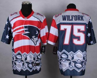 Nike New England Patriots #75 Vince Wilfork Navy Blue NFL Elite Noble Fashion Jersey