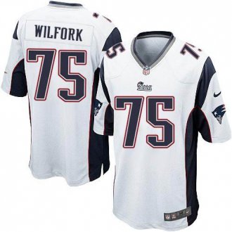 Nike New England Patriots #75 Vince Wilfork White NFL Game Jersey