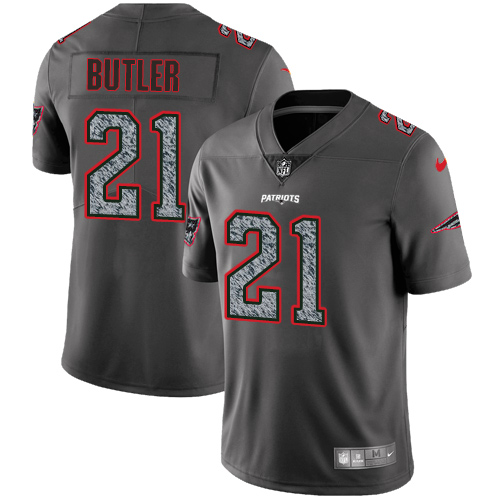 Nike Patriots #21 Malcolm Butler Gray Static Men's Stitched NFL Vapor Untouchable Limited Jersey