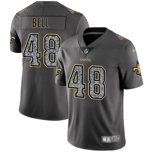 Nike Saints #48 Vonn Bell Gray Static Men's NFL Vapor Untouchable Game Jersey